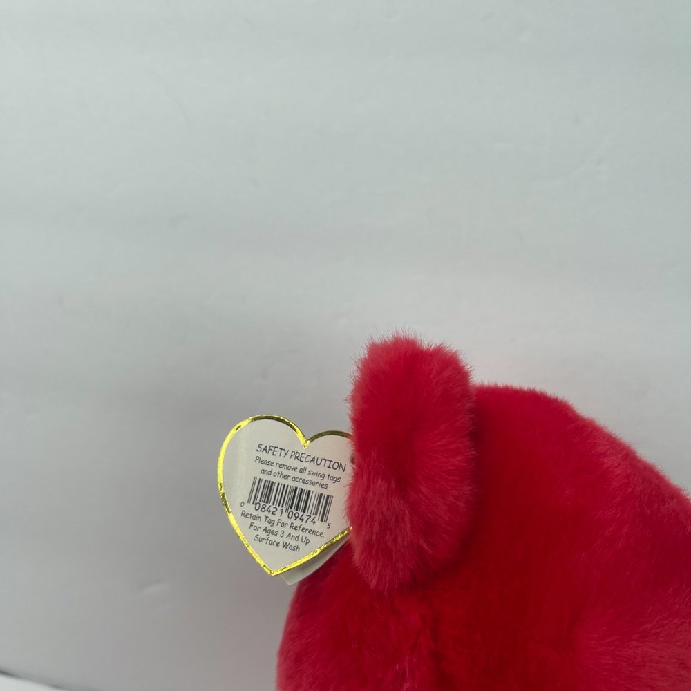 2002 RARE & RETIRED TY BEANIE BABY BUDDY#1 THE RED TEDDY BEAR 14" - Picture 4 of 9